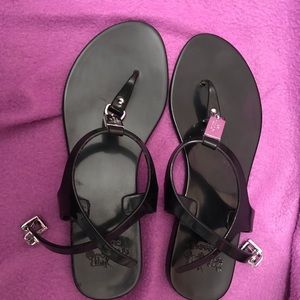 Coach black sandals